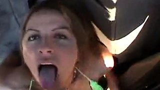 Blowjob cumshot whore gargles pov bukkake fetish cum