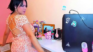 Busty amateur babe pissing and sucking big cocks