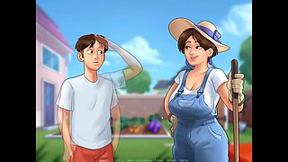 Busty step aunty and her summertime saga with sex toys and lots of fun