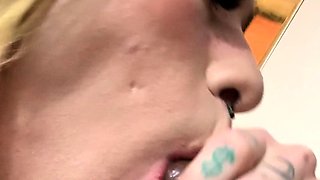 Amateur pawnshop blonde sucks dick pov style