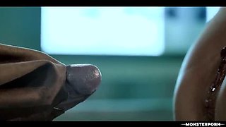 Futa Monster Fuck: Pyramid Head Huge Cock Rough Sex with Cute Brunette Kylie Rocket