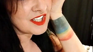 Cute Smoking MILF Red Lipstick