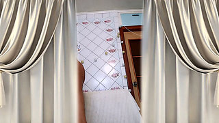 Hot Older Woman Having Fun in the Kitchen at Home