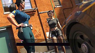 Shemale Police Office Grinding Her Cock Against Ashe Ass