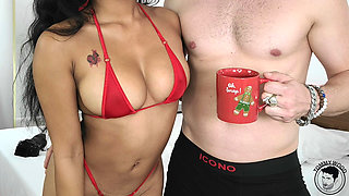 Christmas Sex with Sexy Ebony Pornstar Maya