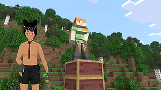 Minecraft mod Needs of Nature - Steve and alex masturbating and showing off some features! Like Cum!
