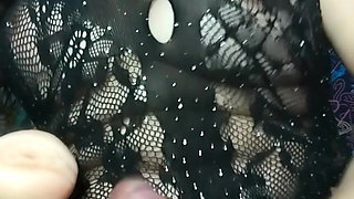 Jerking off and shooting big creamy loads of transcum