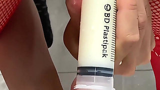Shower Piss and Milk Enema