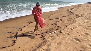 Walking and Sunbathing Naked on the Beach