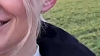 German Blonde PAWG Teen Lisa Get Risky Outdoor Fuck at First Date