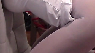 MILF Tied to a Chair Fucked in the Mouth and Pussy