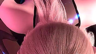 Blonde Girl with Pointy Ears POV Blowjob and Cumshot