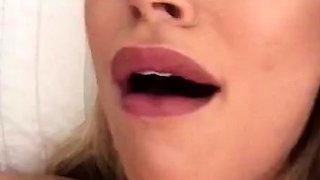 Blonde tight pussy babe solo toy fun in glamour masturbation