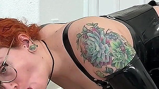 POV Bg Latex Blowjob Ends with Cum Polishing My Boots