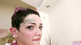 Seductive Mercy's cum swallow porn