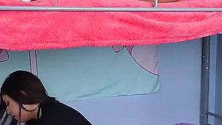 College Roommates Laya Rae and Sherrie Moon Share a Big Cock on Campus