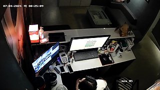 Naughty amateur Korean babe sucking cock on hidden cam