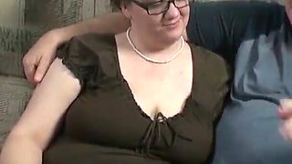 Big tit fat ass smoking wife given to husbands employee for fucking