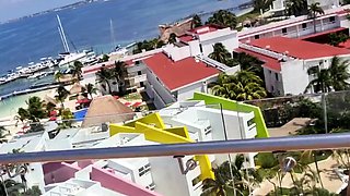 Masturbating and squirting on the hotel