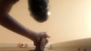 High-Heeled Milf Sucks and Fucks in a Catsuit at a Gloryhole