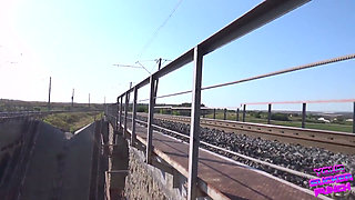 We Wanted to Make a Video on the Railway but We Were Caught by Motorcyclists:d (russian Dialogues)
