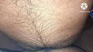 A Indian housewife playing with her husband cock