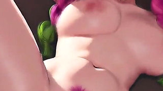 Pink Haired Anime Teen Stepsis Gets Fucked by a Big Cock