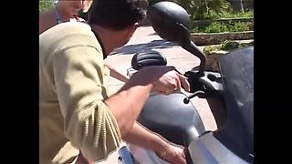 Nancy Sweet Takes a Hot Break with a Big Cumshot Outdoors