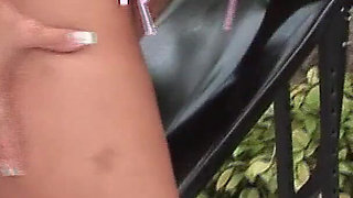 Busty MILF Masturbating at the Gym