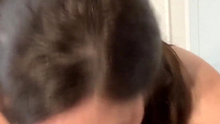 Cum Hungry Amateur Wife Sucks Cock with Passion