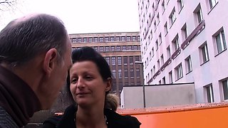 German grandpa asks wife on the street for sex