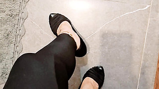 Mistress Humiliates Her Slave Foot & Shoe Worship Training with Collar Domestic BDSM Part 6