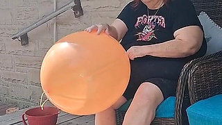 Big Beauty Nurse Vicki Has a Request to Blow up a Huge Balloon