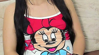 Innocent Teen Do Blowjob on Soft Cock Followed by Deepthroat Dildo X