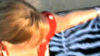 Outdoor Amateur Couple Fun with Facial