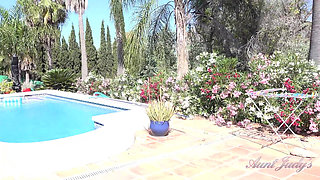 Auntjudys - a Sunny Outdoor Interview with Busty Mature MILF Maggie Moon