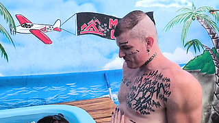 3 Naughty Friends Paying the Pool Owner on the Xerecard