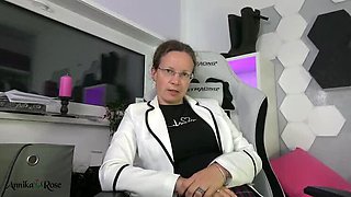 Femdom MILF in Glasses Humiliates Loser with Small Dick – Amateur HD