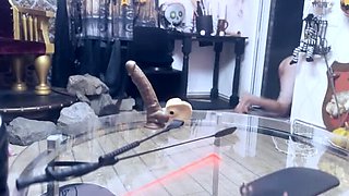 Mistress Zeida Spanks Balls with Heavy Dildos – Cruel CBT Gagging