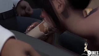 Ebony Tutor Gets Anal Penetration from Big White Cock in Lesson