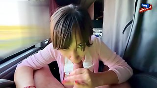 Spontaneous Public Bus Blowjob Got Lucky - Random Guy