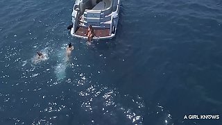 Marilyn's Wild Lesbian Threesome Sparks Wild Yacht Passion