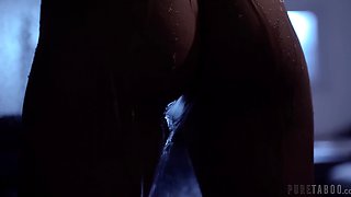 Submissive Slim Brunette Emily Willis Surrenders To Guys Who Double-team Her In the Most Hardcore Way