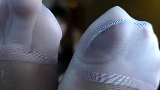 Fetish amateur sex in pink gloves and stockings