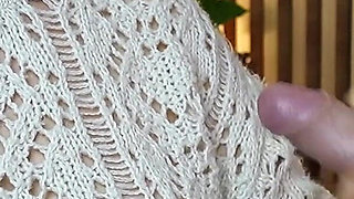 Wife Handjob with Cumshot on Boobs