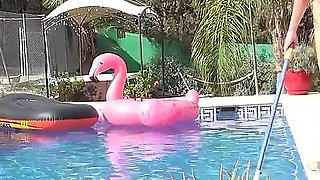 47yo Busty Mature MILF Marie Fucks the Pool Boy