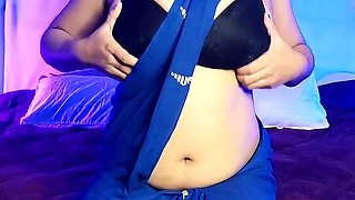 Desi E-girl Pahiqos Blue Mekhela Ass-plug Slut Nude Fingering, Boob Slap, Ass Spank!