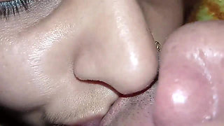 After sucking on sister-in-law's boobs, she got orgasm in her tight fucking