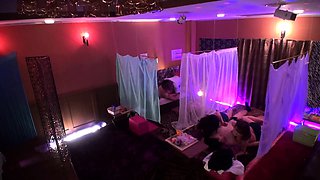 Huge Japan blowjob and handjob POV orgy with a cumshot