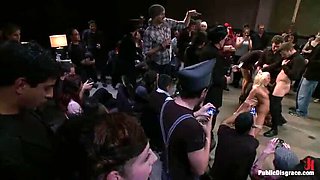 Blonde MILF Katie Summers Tied Up and Facefucked in Public Anal Humiliation